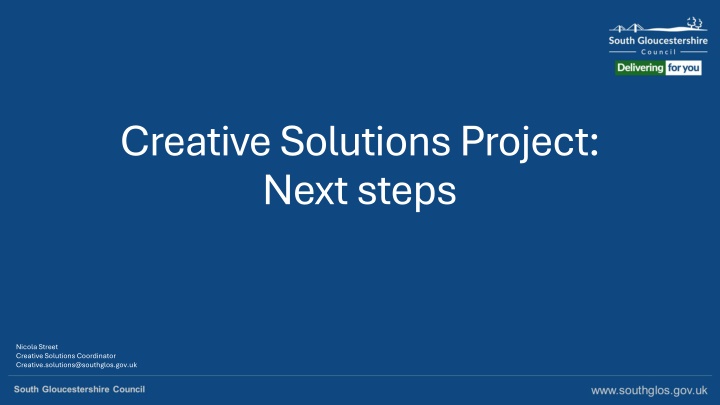 creative solutions project next steps