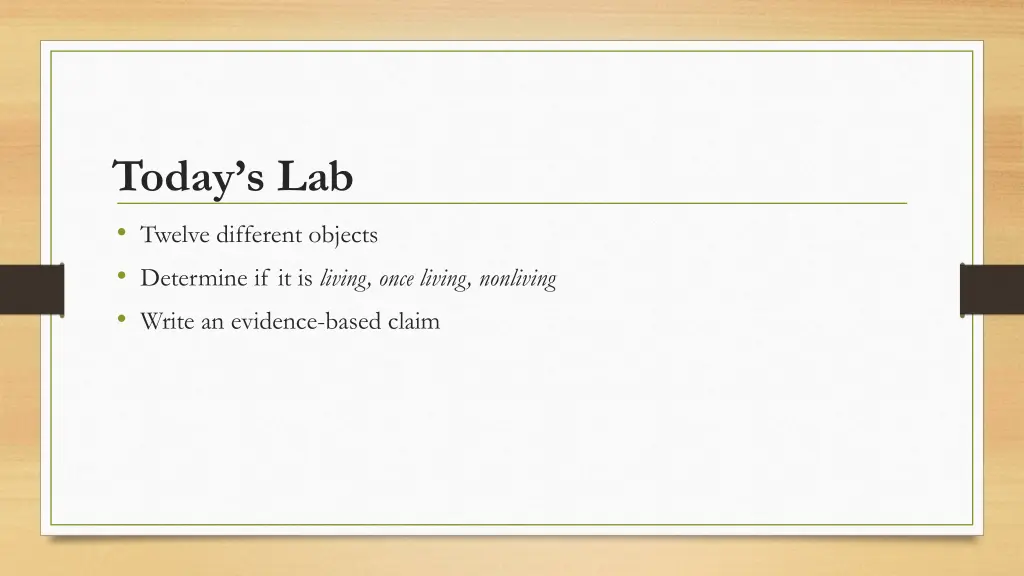 today s lab twelve different objects determine