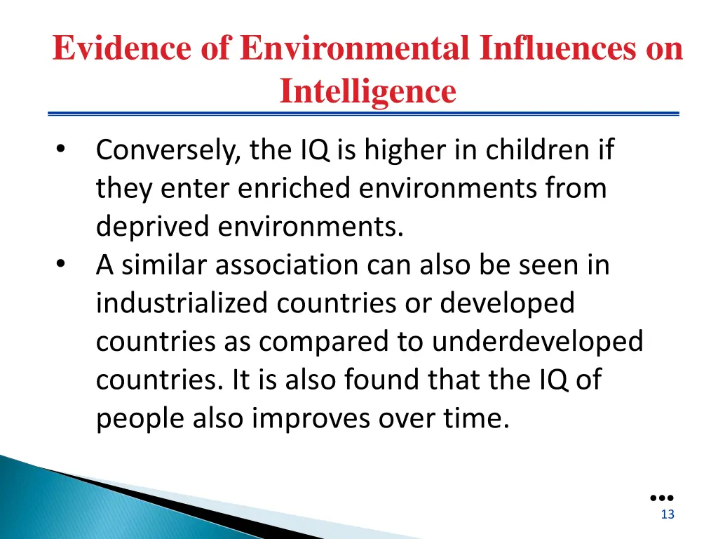 evidence of environmental influences 1
