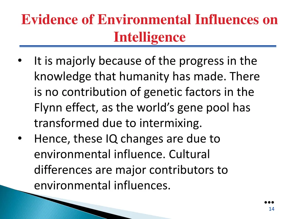 evidence of environmental influences 2