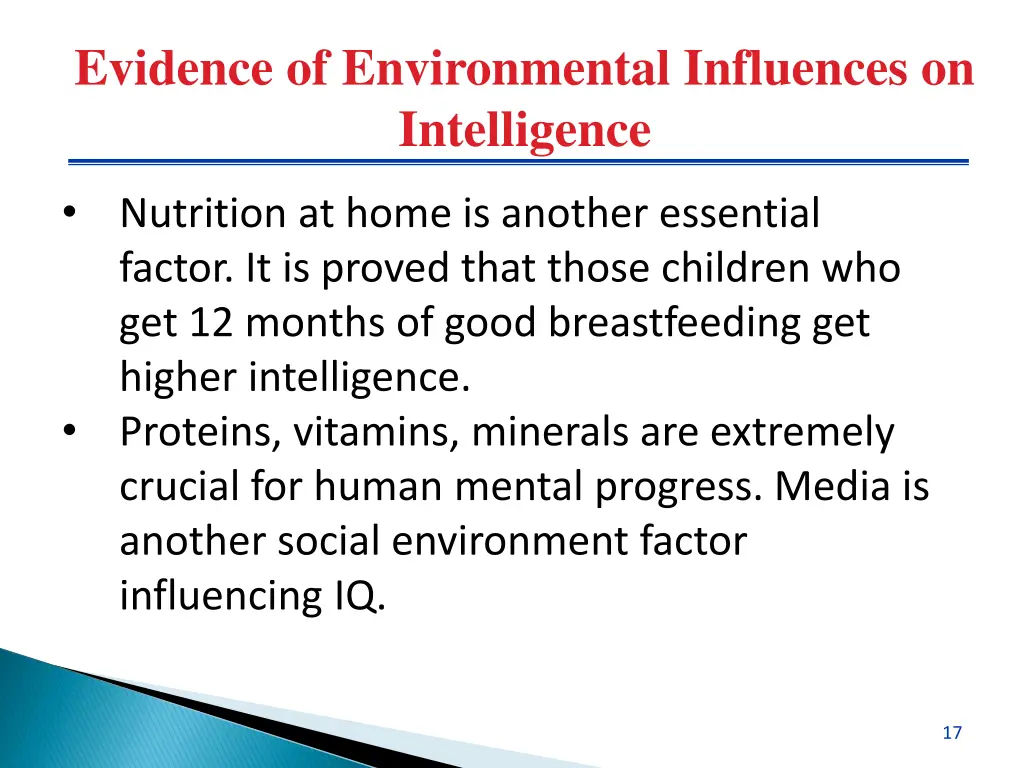 evidence of environmental influences 5