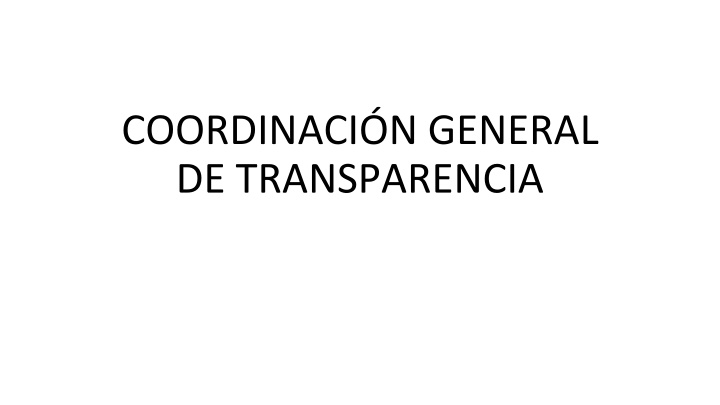 coordinaci n general de transparencia