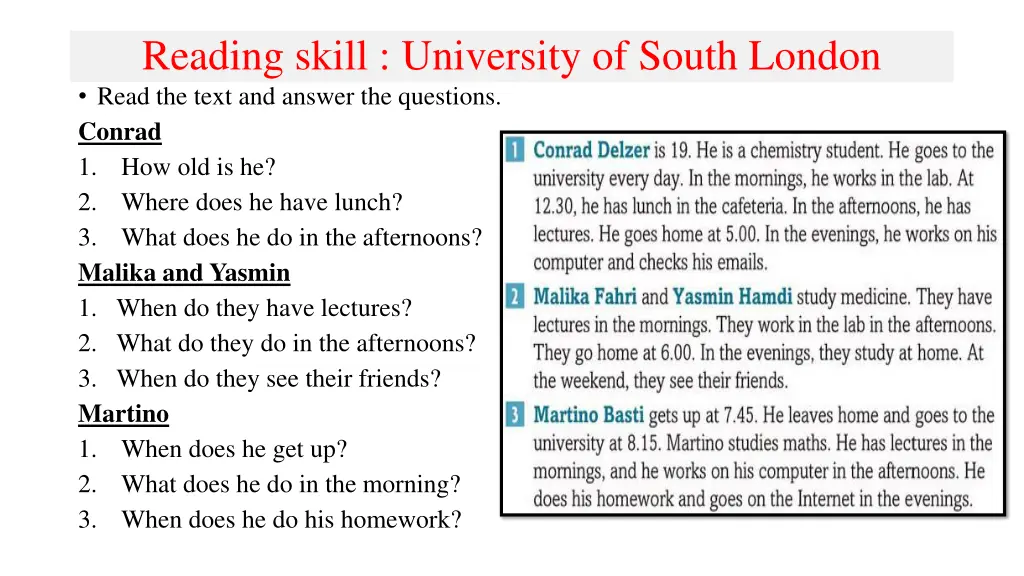 reading skill university of south london read