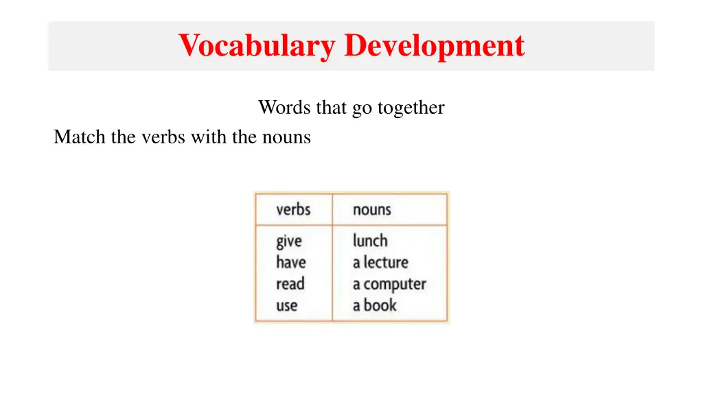 vocabulary development