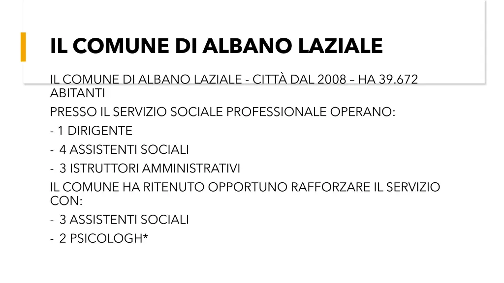 il comune di albano laziale