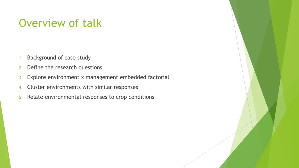overview of talk