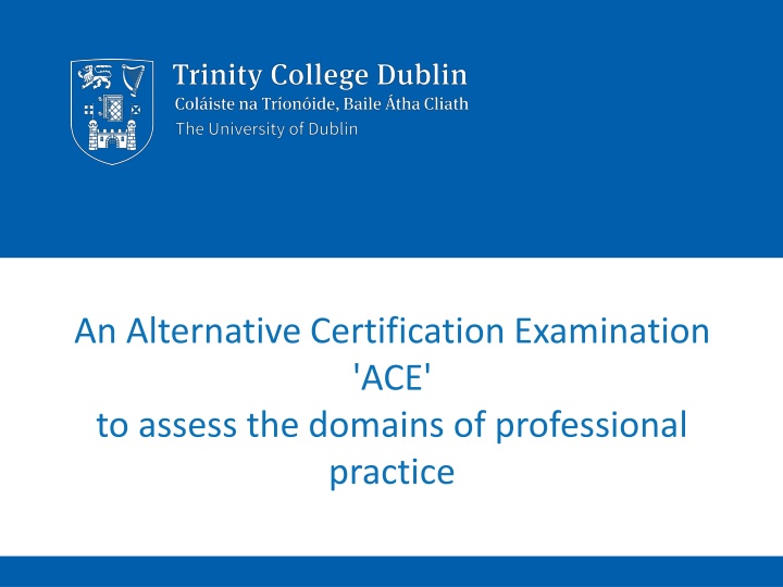 an alternative certification examination