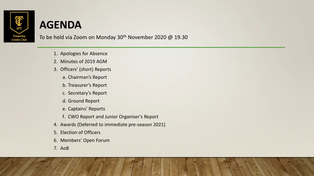 agenda