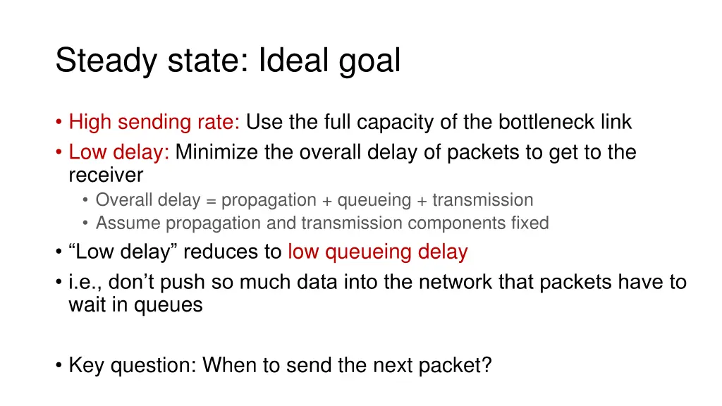 steady state ideal goal