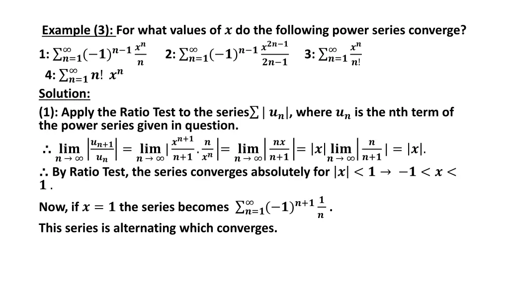 example 3 for what values of do the following