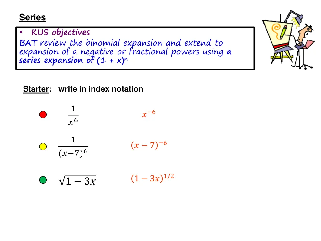 series bat review the binomial expansion