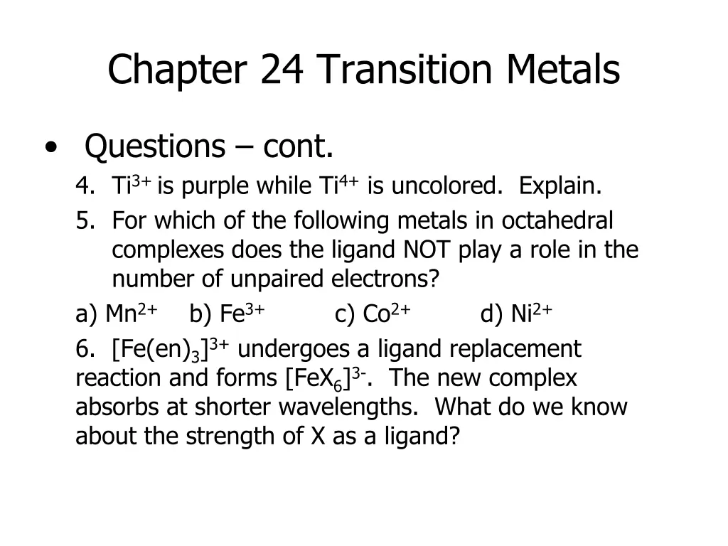 chapter 24 transition metals 16