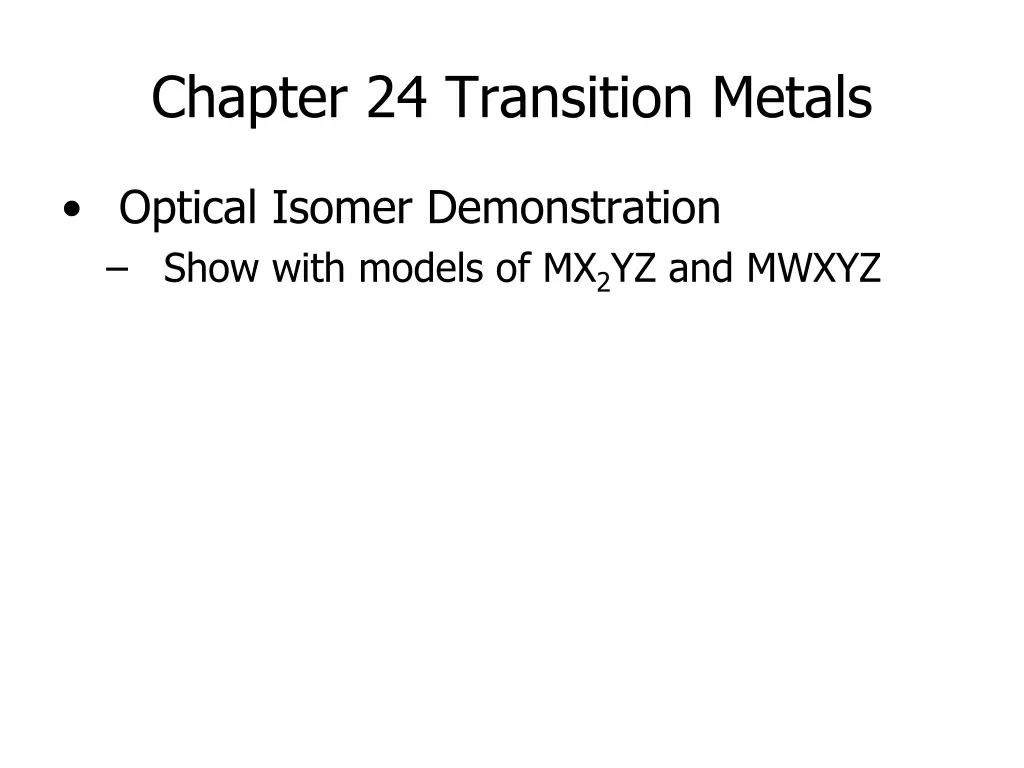 chapter 24 transition metals