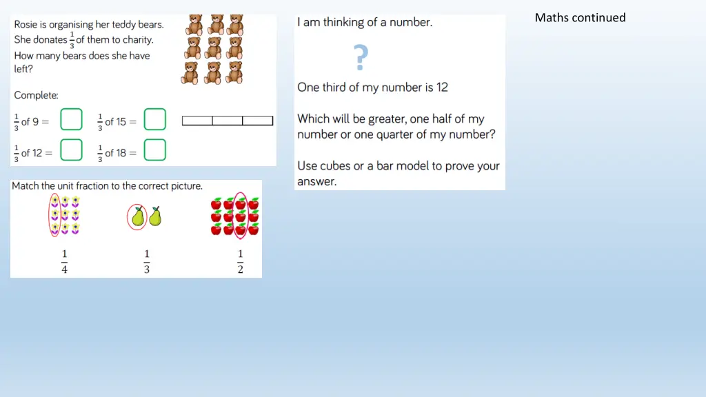 maths continued
