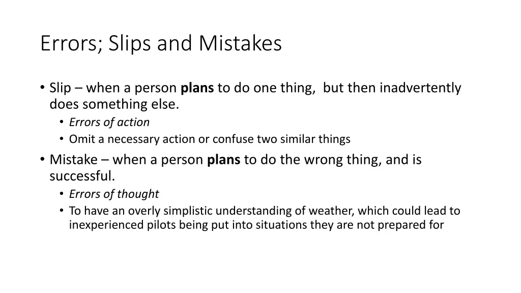 errors slips and mistakes