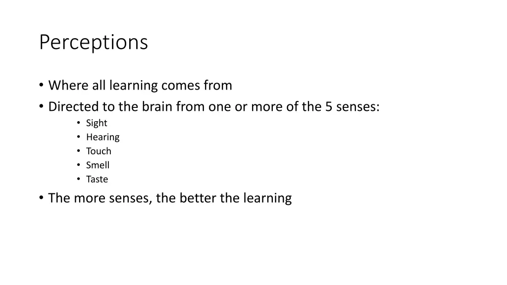 perceptions