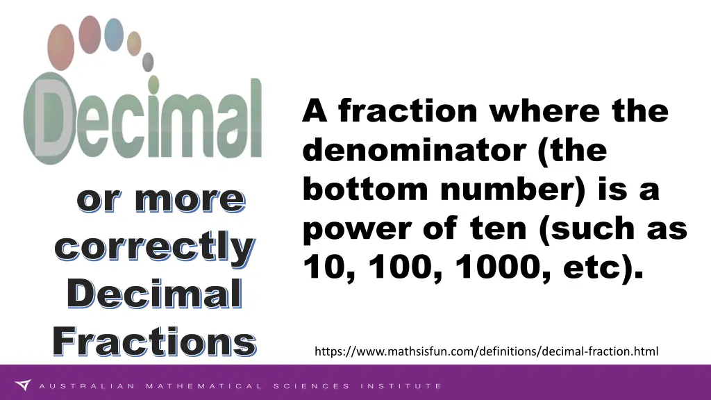 a fraction where the denominator the bottom