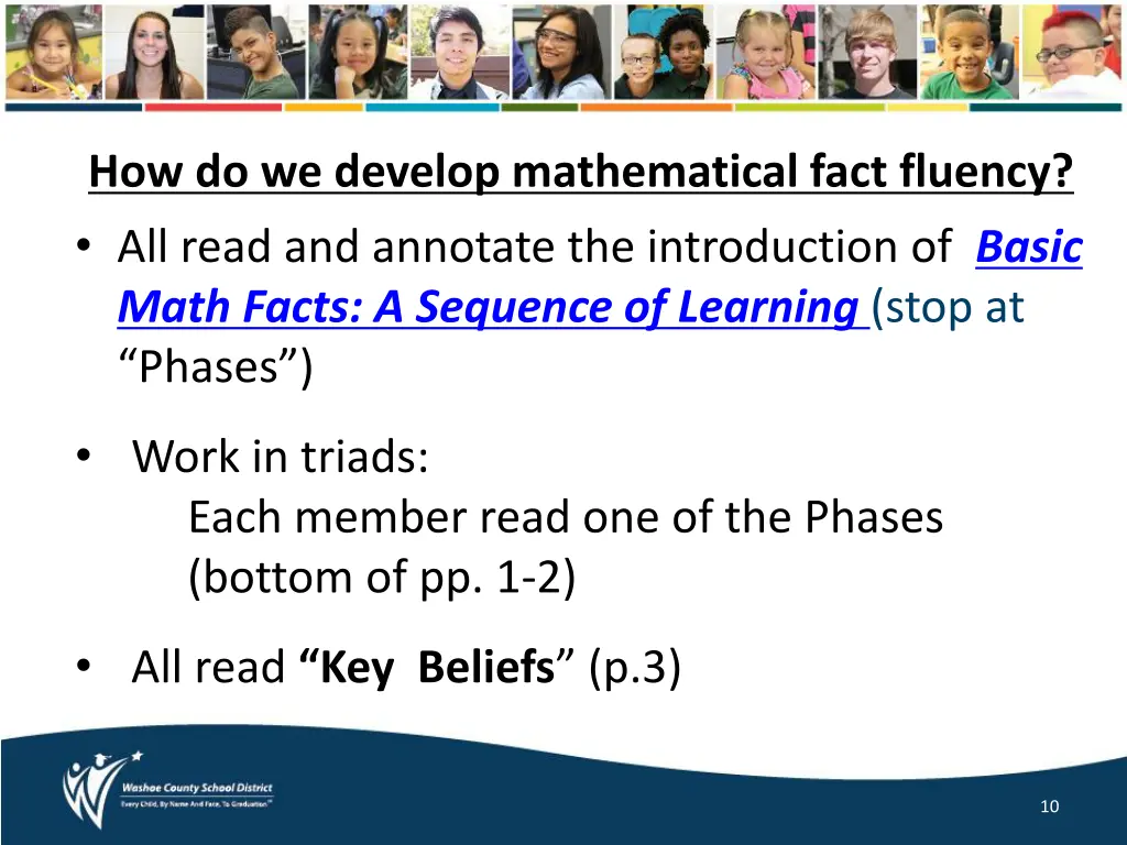 how do we develop mathematical fact fluency