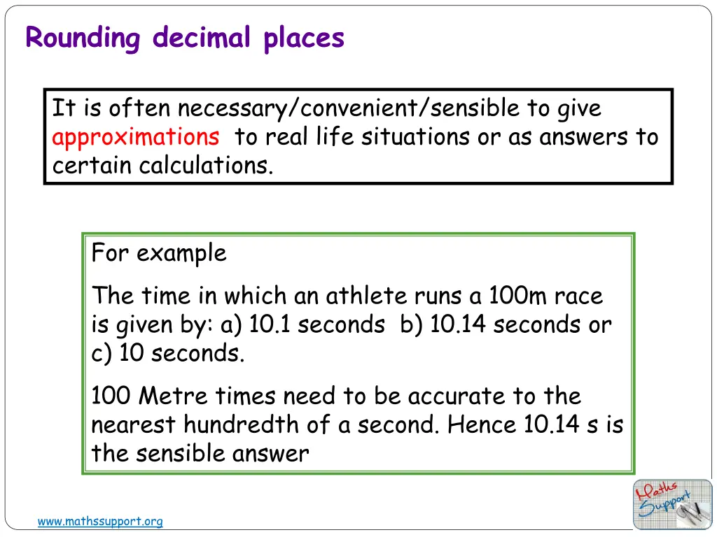 rounding decimal places 1