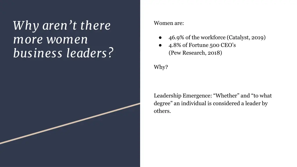 why aren t there more women business leaders