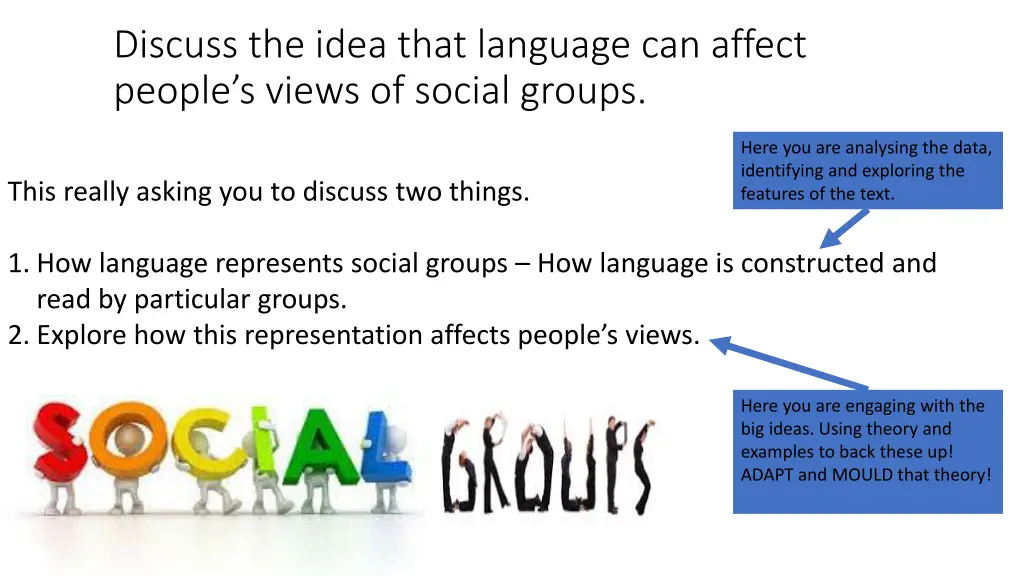 discuss the idea that language can affect people