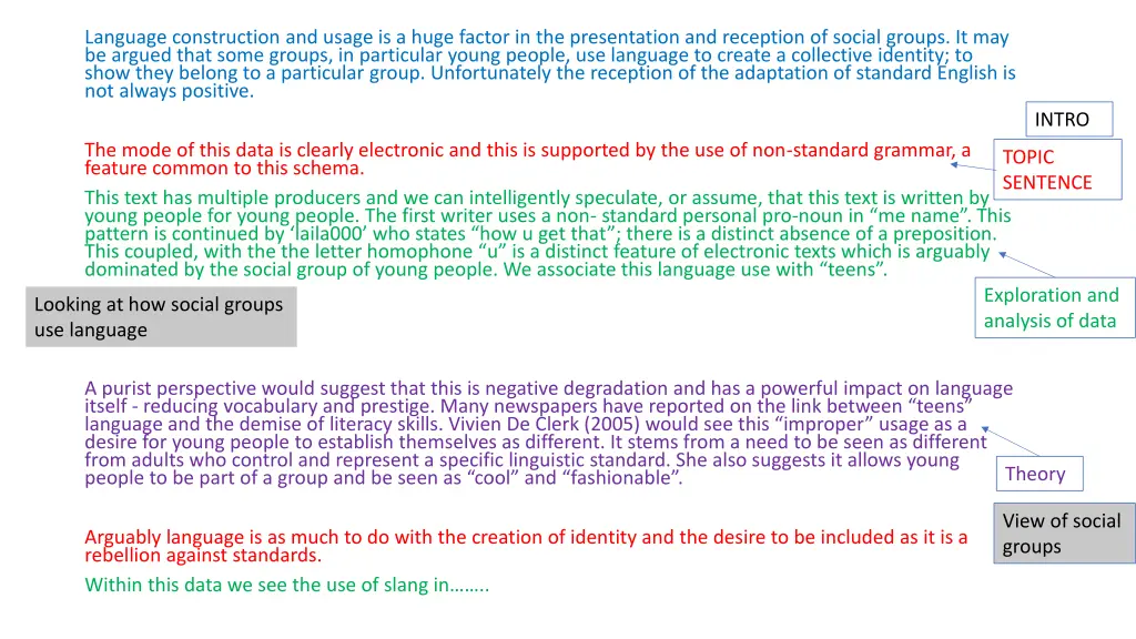 language construction and usage is a huge factor