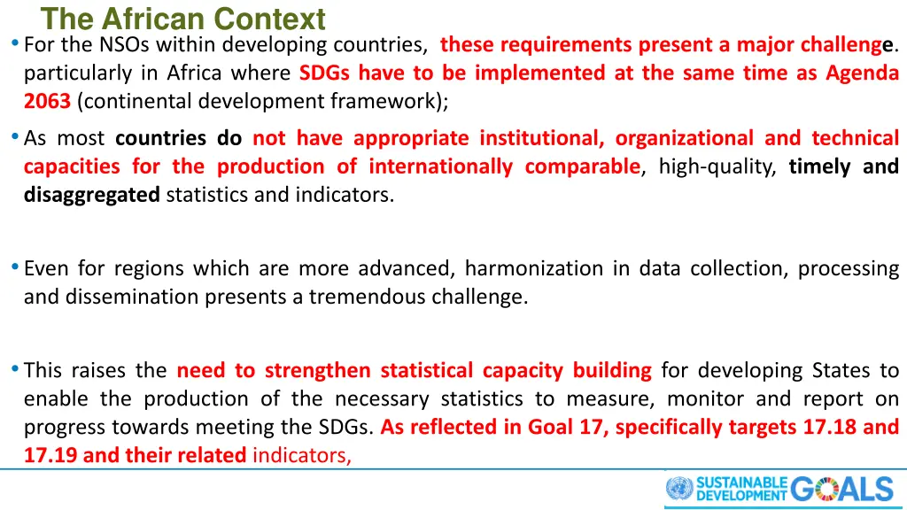 the african context for the nsos within