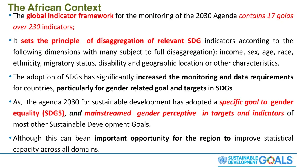 the african context the global indicator
