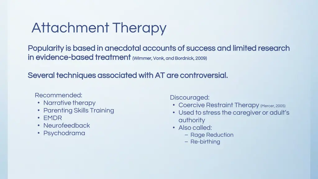 attachment therapy