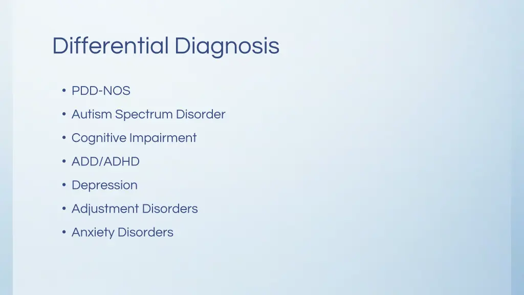 differential diagnosis