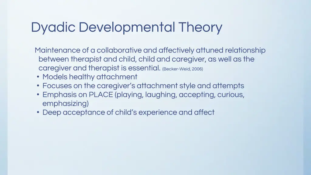 dyadic developmental theory