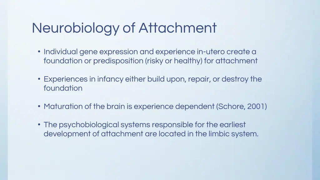 neurobiology of attachment