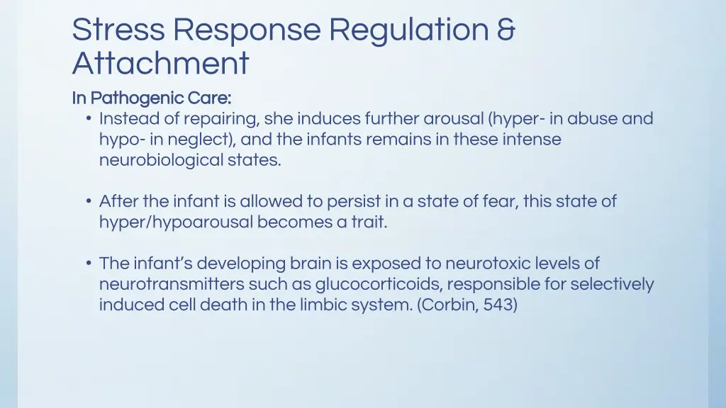stress response regulation attachment