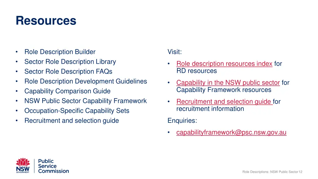resources