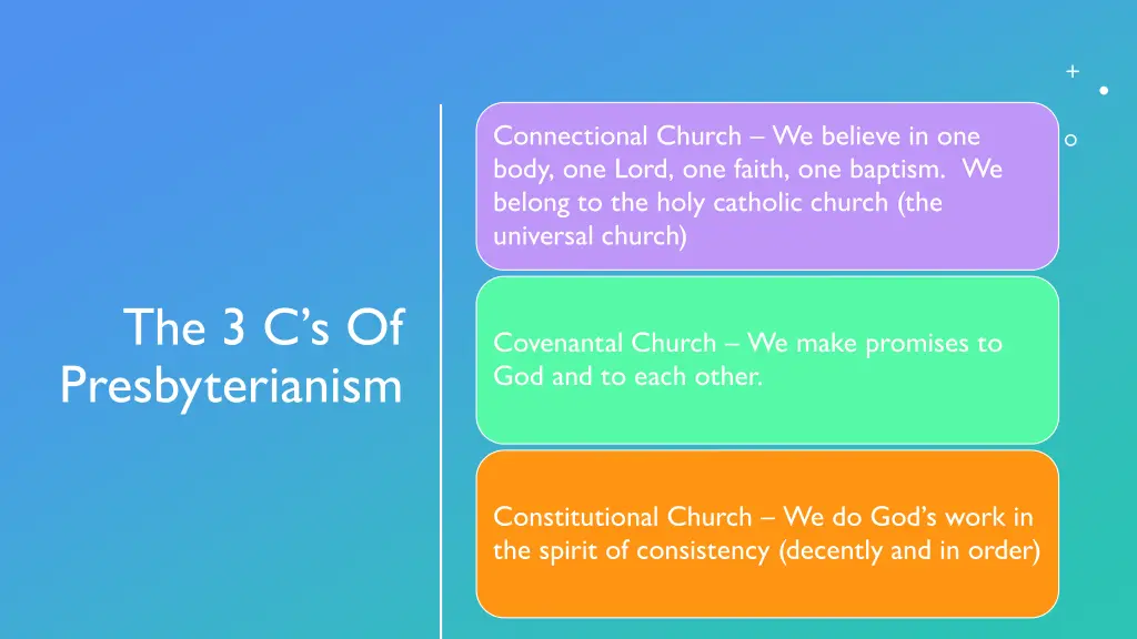 connectional church we believe in one body