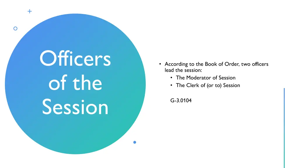 officers of the session