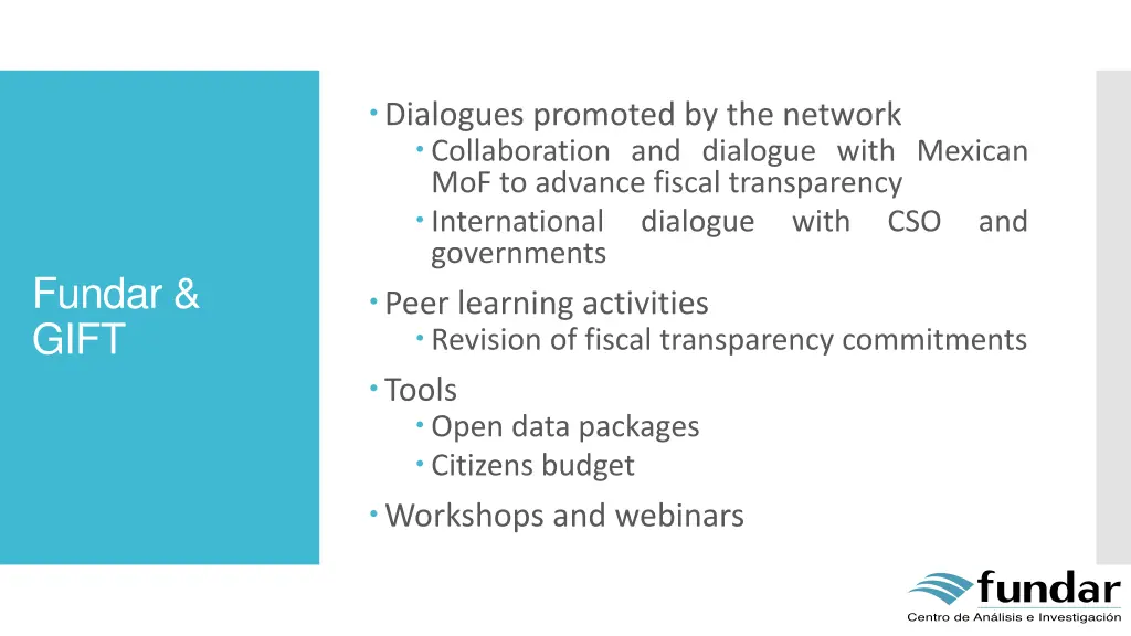 dialogues promoted by the network collaboration
