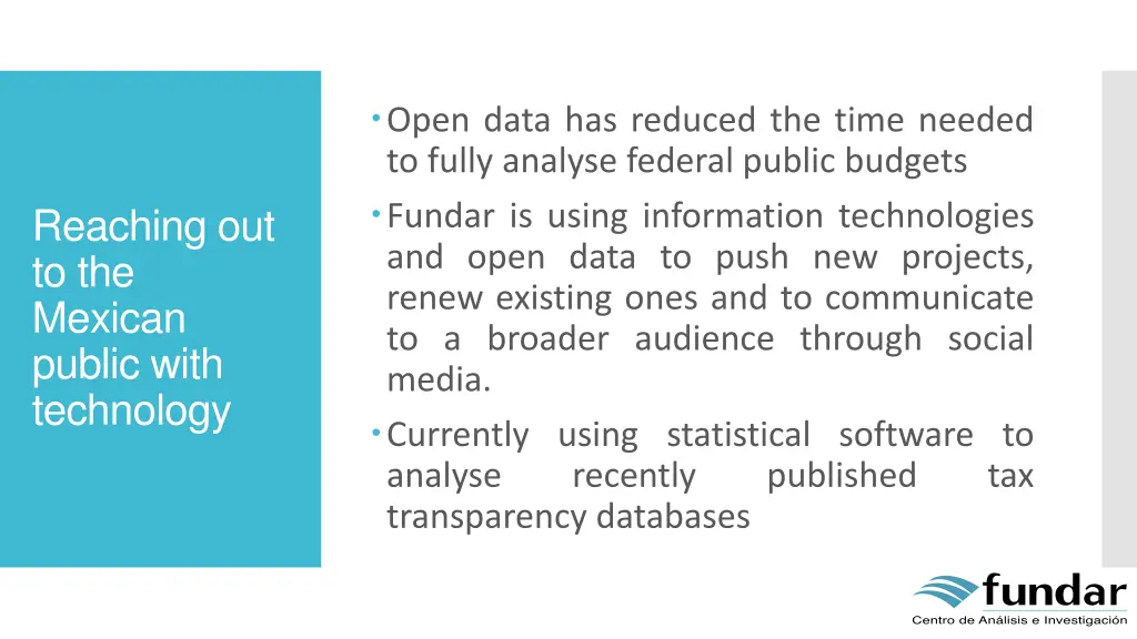 open data has reduced the time needed to fully
