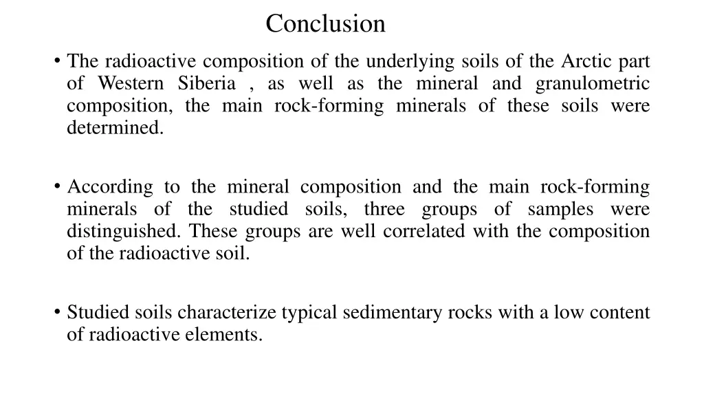 conclusion