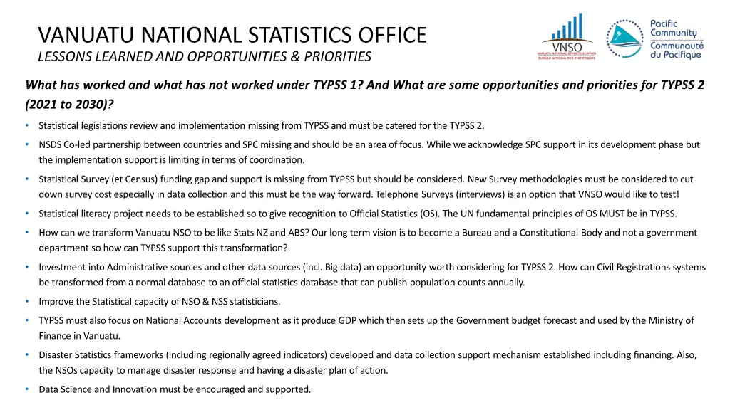 vanuatu national statistics office lessons