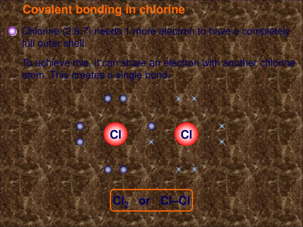 covalent bonding in chlorine