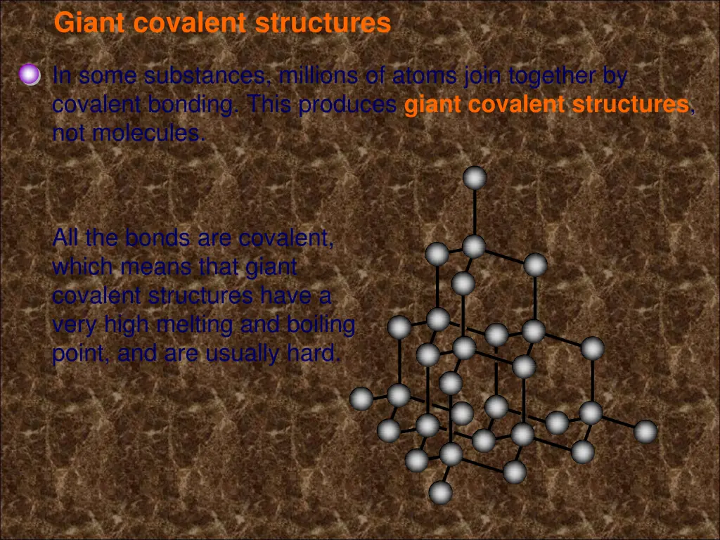 giant covalent structures