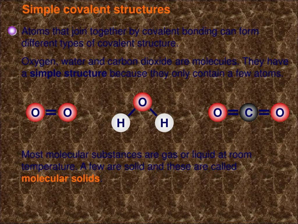 simple covalent structures