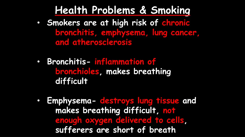 health problems smoking