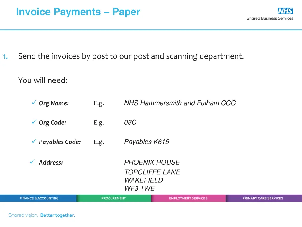 invoice payments paper