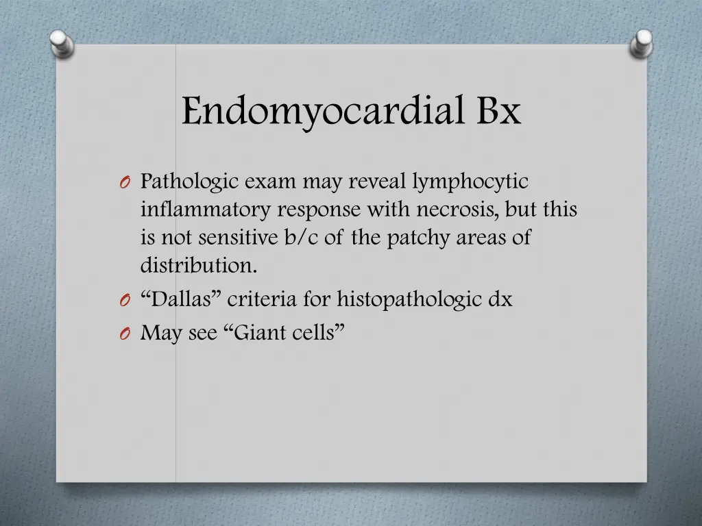 endomyocardial bx