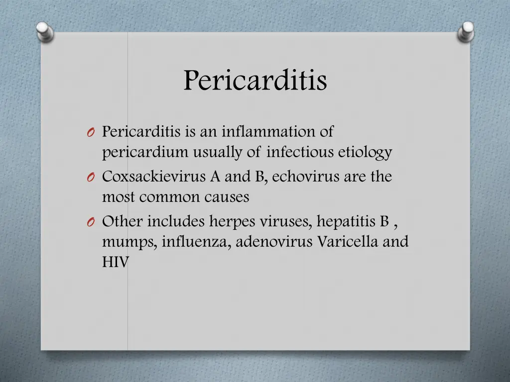 pericarditis