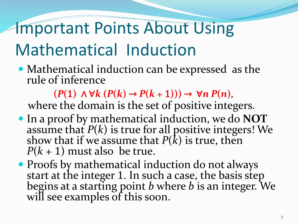 important points about using mathematical