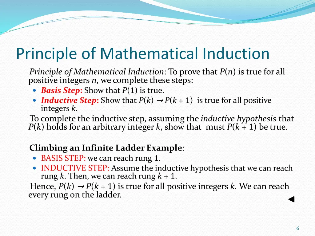principle of mathematical induction