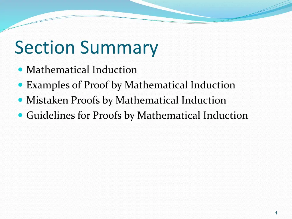 section summary